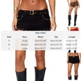 thumbnail image 3 of Maqroz Womens Low Rise Studded Denim Shorts Lightweight Breathable Summer Party Clubwear Casual Outfits for Night Out Street Style with Pockets, 3 of 5