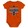 thumbnail image 3 of Newborn Navy Illinois Fighting Illini Sunday Comics 3-Pack Bodysuit Set, 3 of 4