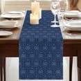 thumbnail image 3 of Table Runners 72 Inches Long Dress Scarves, Tropical Palm Trees Farmhouse Kitchen/Dining Table Runner, Coffee Tablerunners, Summer Coconut Trees Plants Navy Blue 16x72 Inch, 3 of 9