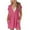 Hot Pink, variant on aidice Summer Rompers for Women Low V Neck Short Sleeve Button up Ruched Loose Casual Shorts Jumpsuits