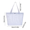 thumbnail image 3 of Mesh Beach Shoulder Bag, Portable Foldable Shopping Storage Tote, One Shoulder Travel Organizer Net Bag, Bag for Travel Shopping Beach Storage Use, 3 of 6