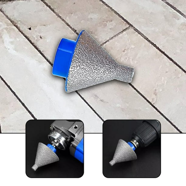 Broca de biselado de diamante para biselado, accesorio para recortar agujeros, broca avellanadora de diamante, resistente al desgaste para azulejos de 38 mm