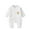 White, variant on KyCheLot Rompers for Baby Boy Girl Comfy Cotton Side Tie Snap Long Sleeve Jumpsuit for 0-9 Months Newborn