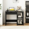 thumbnail image 2 of Costway Lift Top Computer Desk Standing Desk with Hidden Compartments & Storage Shelves, 2 of 9
