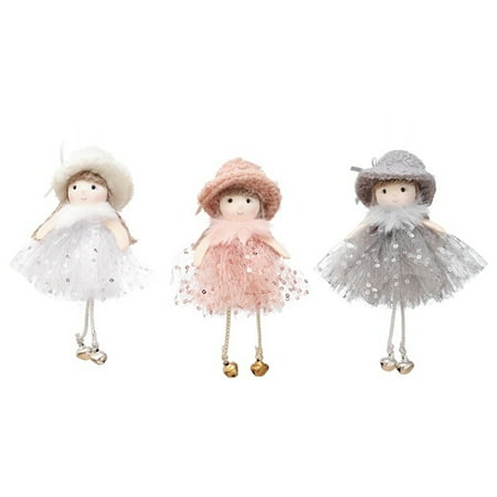 

NUOLUX 3pcs Christmas Lovely Angel Doll Pendant Xmas Tree Hanging Decor Party Adornment