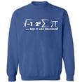 thumbnail image 2 of OXI Crewneck Sweatshirt - I Ate Some Pi Day It Was Delicious Math,Basic Casual Sweatshirts for Men's and Women Fleece Sweatshirt Long Sleeve- Indigo Blue Small, 2 of 2