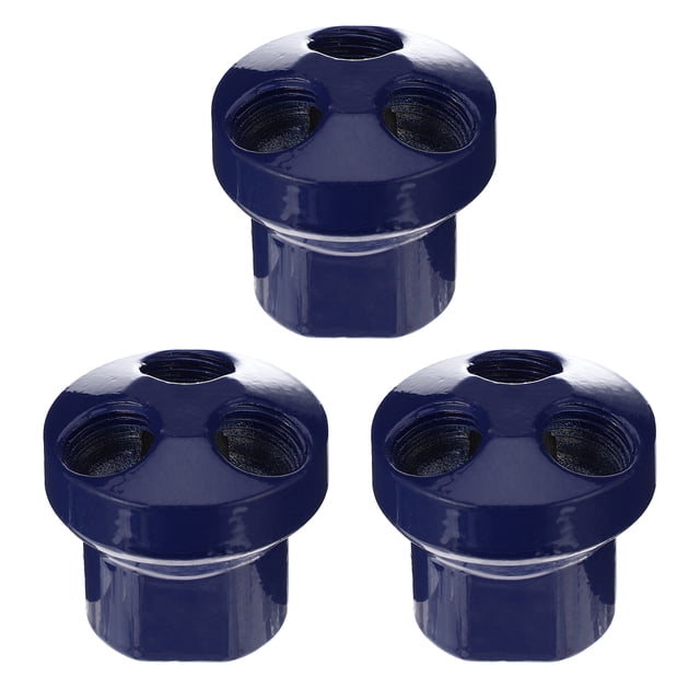 MasteelfCA 3 Pcs Aluminum Air Hose Inline Manifold Splitter Pneumatic Manifold Fitting