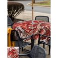 thumbnail image 5 of Outdoor Tablecloth with Umbrella Hole for Patio/Picnic/Party/Camping, Ocean Red Octopus Waterproof Table Cloth Square Cover Washable, Nautical Castle Coastal Lighthouse (54"x 54"), 5 of 8