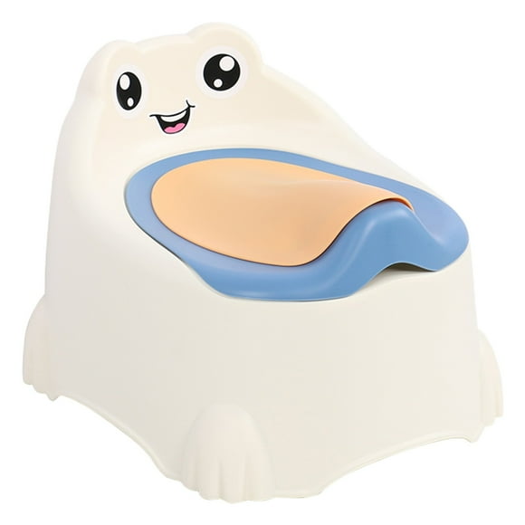 [Children's Small Toilet Seat Cloud Blue], Potty Toilet Seat Travel Potty for Toddlers Toilet Potty with Removable Bowl Guard & Frog Expression Sticker Portable Toilet Potty for Kids Boys Girls Ages
