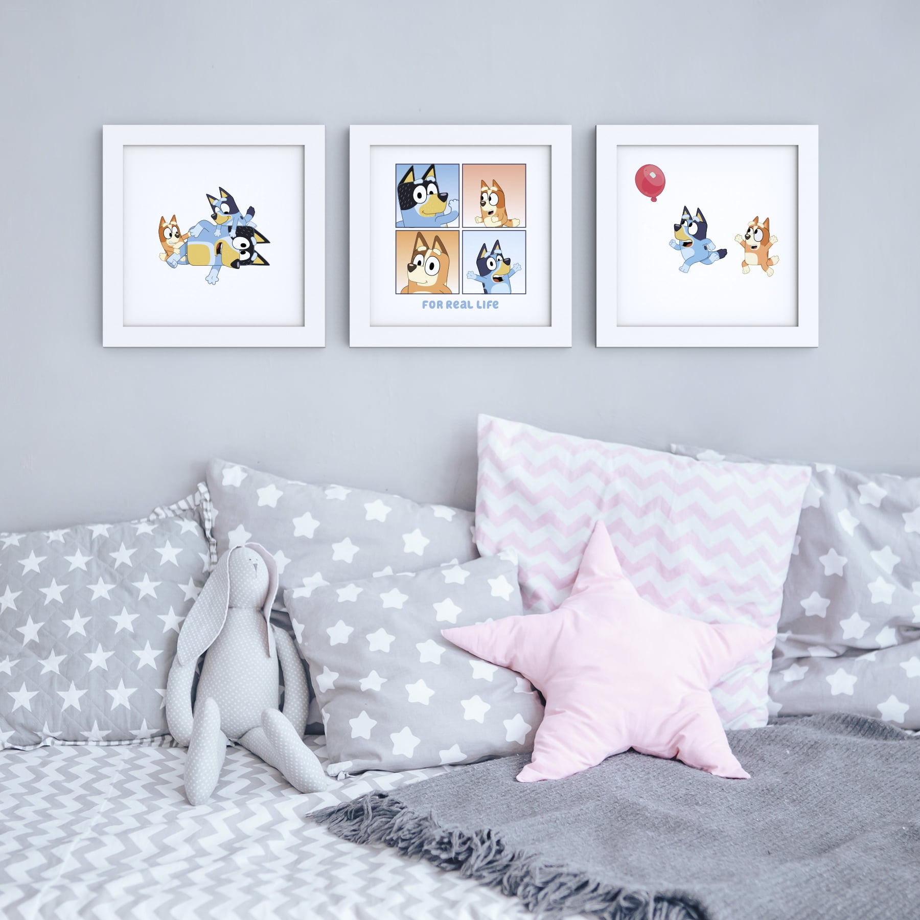 Gallery Pops Bluey - For Real Life Wall Art Bundle (3-Pack)