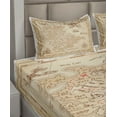 thumbnail image 6 of Ambesonne Cream Fitted & Top Sheet Set with Shams, Antique Treasure, Cream, 6 of 8