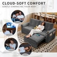 thumbnail image 6 of LLappuil 73" Pull Out Sofa Bed Queen Size, Loveseat Sofa Convertible Sleeper Sofa Bed, Corduroy Sofa Couch for Living Room Gray, 6 of 10