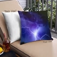 thumbnail image 1 of Ahgly Company Earth Lightning Outdoor Throw Pillow, 18 inch by 18 inch, 1 of 6