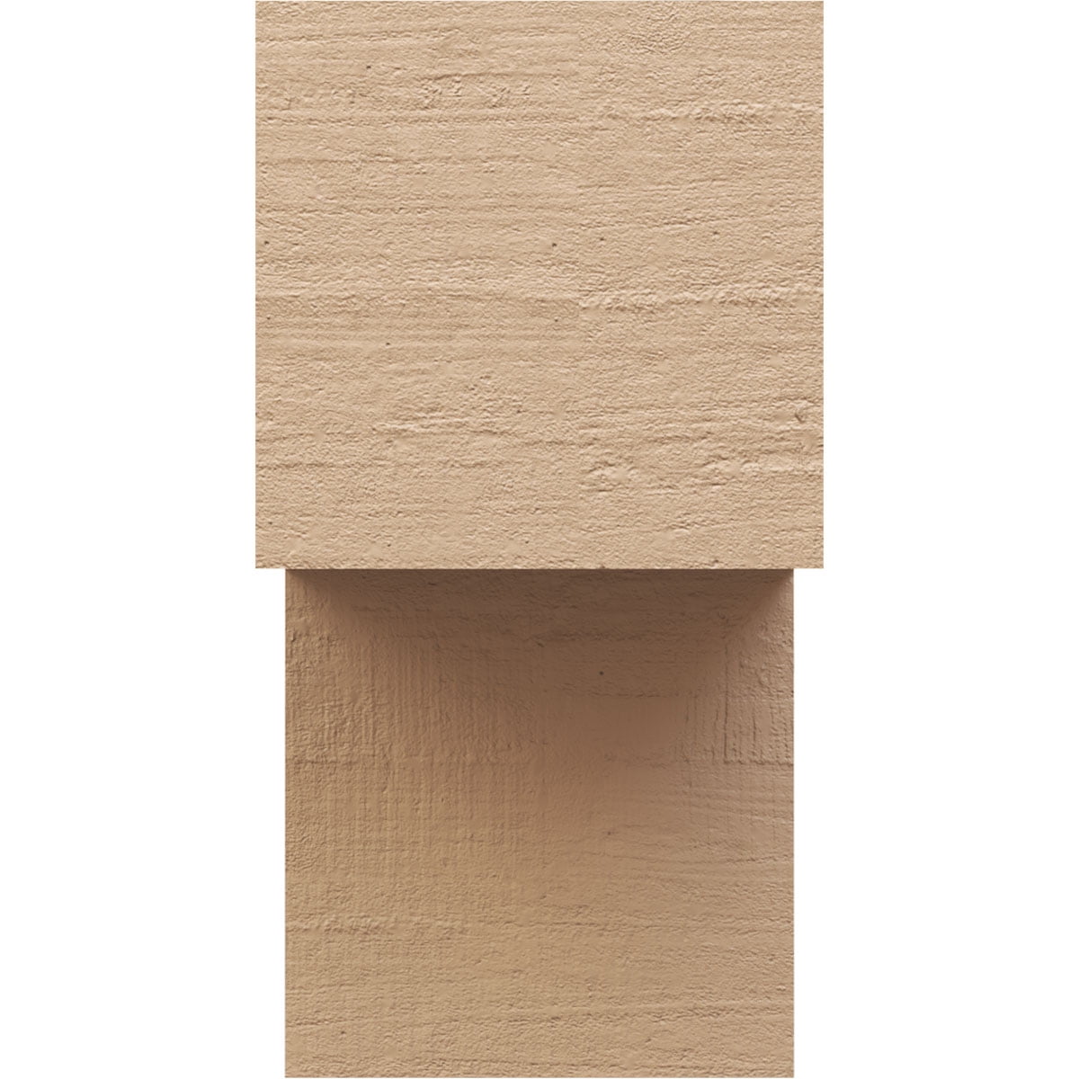 12"W x 12"D x 24"H Wide Chapel Hill Rough Cedar Woodgrain TimberThane Corbel, Primed Tan