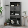 thumbnail image 2 of Noble House Cataleya Contemporary Faux Wood Cube Unit Bookcase, Dark Gray, Black, 2 of 10