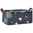 thumbnail image 2 of Christmas Pine Trees Mails Storage Bins with Handles Foldable Storage Baskets for Shelves Organizer Cloth Baskets, 2 of 8
