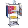 4 Tier Laundry Rack With Garment Hooks - Dry Sort Organize, Steel Frame - 28" x 25" x 68" - Portable - Space Saver by Unity