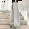 thumbnail image 5 of LRen Teen Girls Sweatpants Kids Baggy Casual Elastic Waist Breathable Comfort Loose Joggers Trendy Fall Winter Track Sweat Pants Preppy Back To School Gifts for Students, 5 of 7