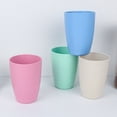 thumbnail image 5 of Taza irrompible de paja de trigo, vasos reutilizables para beber agua, vaso apilable ligero para cocina al aire libre, 4 Uds., 5 of 5