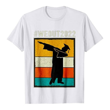 

White Blouse for Women summer tops for women Women s Casual Letter Print Pullover Short Sleeve T-Shirt Tops Shirt Graduation T-shirt Round-Neck T Shirts for Women White S