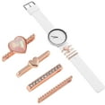thumbnail image 4 of CTIRCHIU 4-Pack Rose Heart Shaped Rhinestone Watch Band Charms for Women Zinc Alloy Accessories, 4 of 7