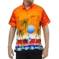 thumbnail image 5 of HAPPY BAY Men's Party Beach Hawaiian Front Pocket Shirts 7XL Sunburn, Orange Summer Vacation Holiday, 5 of 5