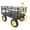 NEW1400lbs+Black + Metal, variant on Steel Garden Cart, Heavy Duty 1400 lbs Capacity, with Removable Mesh Sides to Convert into Flatbed, Utility Metal Wagon with 2-in-1 Handle and 16 in Tires, Perfect for Garden, Farm, Yard