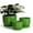 Green, variant on Plant Pots,Ceramic Planters with Drainage Holes & Saucers Set of 3
