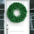 thumbnail image 4 of 3 Pcs Artificial Christmas Wreath, Undecorated Christmas Wreath for Front Door, Window, Wall Outdoor Holiday No-lit Winter Wreath Decorations, 4 of 6