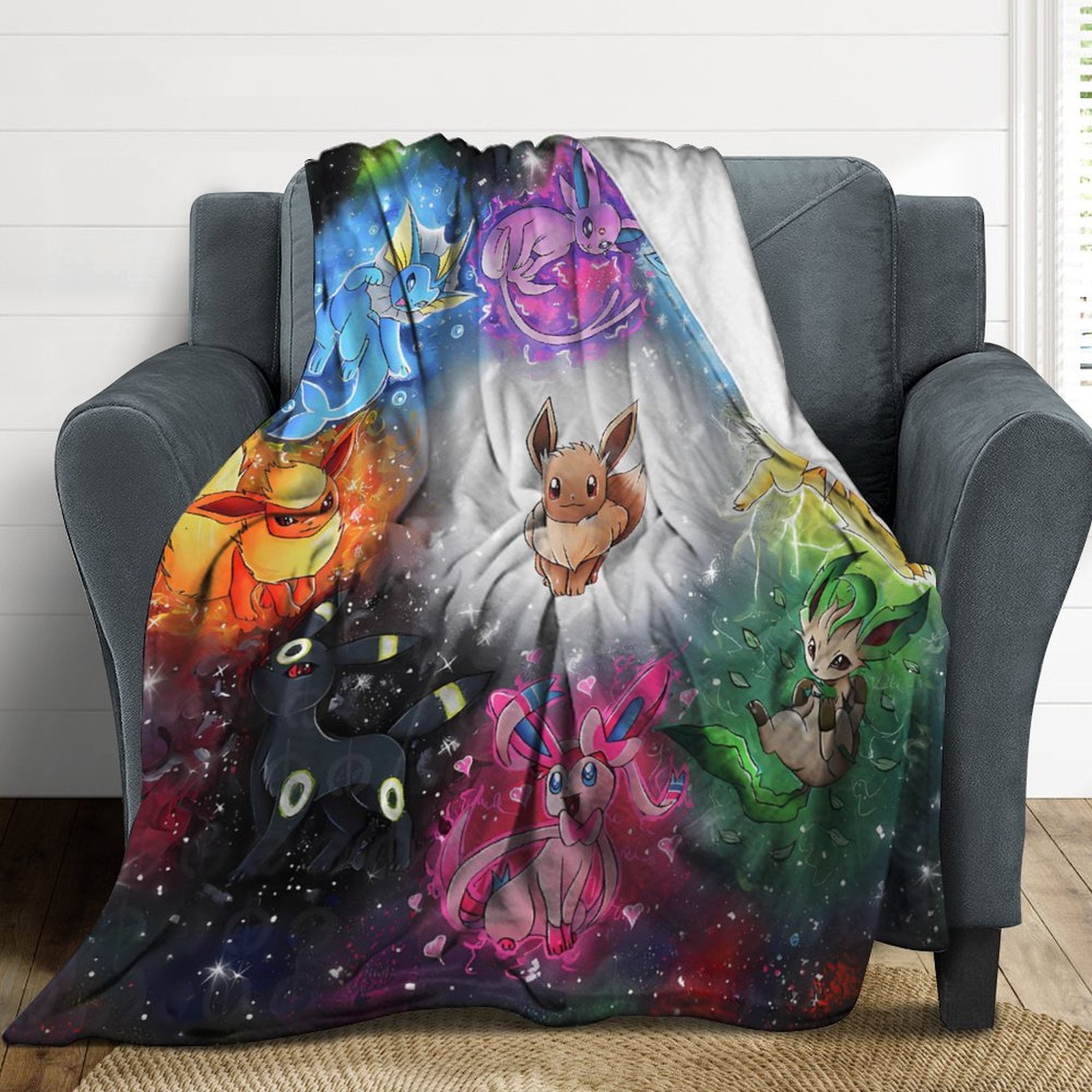 Eevee Blanket Super Soft Throw Blanket Lightweight Blanket for Men Women Friend Family Warm Throw Blankets for Couch Sofa Bed Birthday Christmas Fathers Day Gift