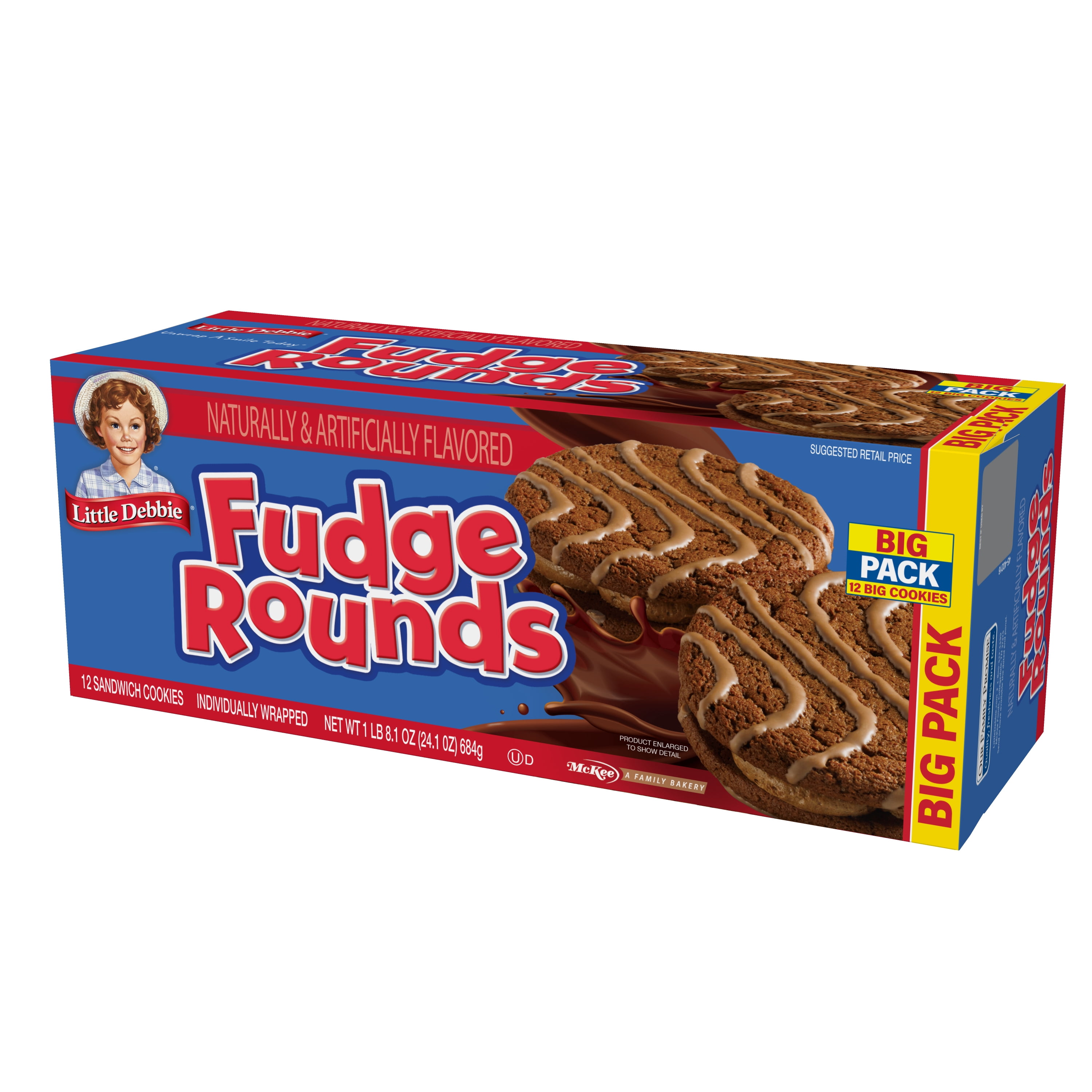 Little Debbie Big Pack Fudge Rounds, 24.1 oz ( 12 count)