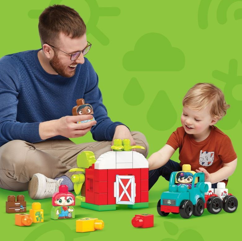 MEGA BLOKS - Green Town Grow & Protect Farm, 51 Piece Toddler Building Toy Set