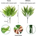 thumbnail image 2 of Morttic 8 Pcs Artificial Boston Ferns Fake Fern Plant for Greenery Home Garden Decor UV Resistant Table Centerpieces DIY Indoor and Outdoor Decorations, 2 of 6