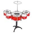 thumbnail image 2 of Kits de batería para niños perfecl juguete musical instrumentos de percusión mini juego de batería simulación rojo, 2 of 8
