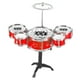 thumbnail image 2 of Juego de batería de Jazz para niños, Mini batería de percusión de iluminación Musical, Juguete Musical para niños, regalos de cumpleaños preescolares Rojo, 2 of 9