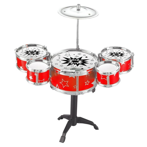 braveheart Child Drum Set Preschool Learning Drum Set Mini Toy for Boys Kids Gifts Blue Red