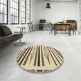 thumbnail image 4 of Ahgly Company Machine Washable Indoor Square Transitional Khaki Gold Area Rugs, 4' Square, 4 of 7