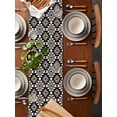 thumbnail image 2 of nqOlkjepod Black Brown Boho Geometric Table Runner 90 Inches Long Farmhouse Dress Scarves, Southwest Aztec Motifs Dining Tablerunner for Coffee Table/Kitchen Island/Party Décor, 13" x 90", 2 of 8