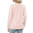 thumbnail image 5 of Wyobmus Womens Lightweight Sweaters Fall Long Sleeve Ribbed Crew Neck Tunics Fall Winter Business Casual Pullover Shirts Pink, 5 of 7
