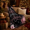 thumbnail image 3 of 40Th Birthday Celebration Crown Typography, Cozy Friendship Quote Scene, Warm Flannel Blanket for Living Room and Reading Nook, Art Lovers Appreciation Gift, Artistic Home Decor, 3 of 9