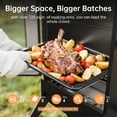 thumbnail image 6 of TABU Electric Smoker with Window&Legs,Large Backyard Digital Smoker with Replaceable Hooks for outside,Black, 6 of 8