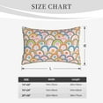 thumbnail image 4 of Sikiie Rainbow Flowers Print Plush Pillow Cover, Wrinkle-proof and Stain-resistant Pillow Protector without Pillow Core, Home Decoration-16"x24", 4 of 6