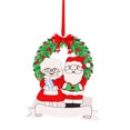 thumbnail image 1 of Adornos navideños Coronas de madera Colgantes navideños familiares Adornos navideños de madera Wmkox8yii fhajkh5121, 1 of 1