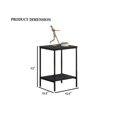 thumbnail image 4 of JERFIT Modern 3-Piece Coffee Table Set with End Tables, Black Industrial Farmhouse Accent Tables with 2-Tier Storage for Living Room, 4 of 7