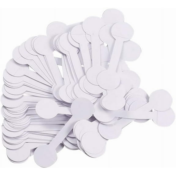 300pcs Round Jewelry Display Sticker Self-adhesive Paper Ring Price Tags White 5x1.4x0.03cm