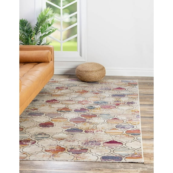 Rugs.com Deepa Collection Rug – 2' x 3' Multi Medium Rug Perfect For Entryways, Kitchens, Breakfast Nooks, Accent Pieces
