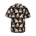 thumbnail image 3 of Daiia French Bulldog Hawaiian Shirt for Men Gentle Cotton Regular Short Sleeve Casual-Small, 3 of 9