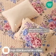thumbnail image 6 of Regency Heights Quilt Set Twin Size, Yellow Floral Bedspread, Reversible Coverlet Set, 2-Piece Quilted Bedding Set with Shams for All Season, 6 of 11