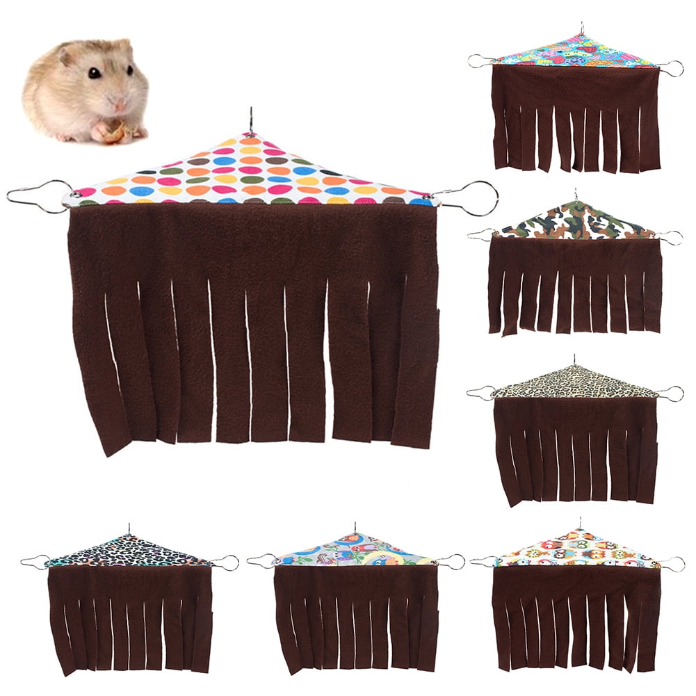 Pet Enjoy Guinea Pig Hammock Hideout,Hamster Hideaway Corner Small Animals Toys Cage Accessories