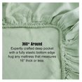 100 Linen Fitted Sheet Full Size 54"x75",16 Inch Deep Pocket Natural